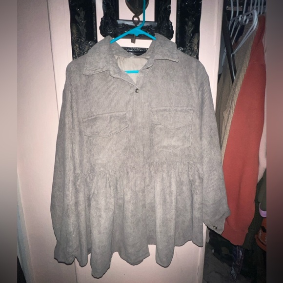 Large corduroy shacket - Picture 1 of 5